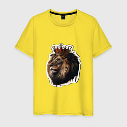 Мужская футболка Лев-царь в короне