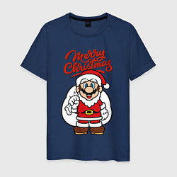 Мужская футболка Christmas Mario
