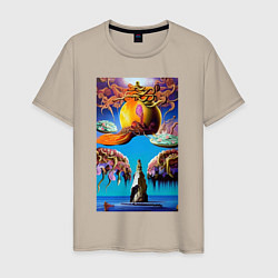 Мужская футболка Скала желаний - нейросеть - сюрреализм