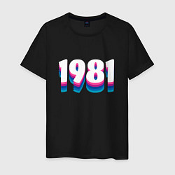 Мужская футболка Made in 1981 vintage art