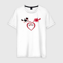 Мужская футболка Птицы держат сердце