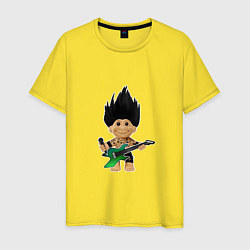 Мужская футболка Панк рок тролль с гитарой и микрофоном