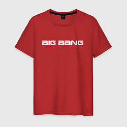 Футболка хлопковая мужская Big bang белый логотип, цвет: красный