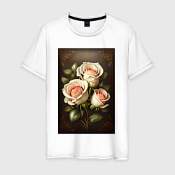 Мужская футболка Белые розы