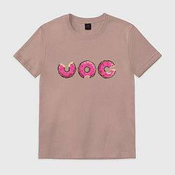 Футболка хлопковая мужская VAG donut, цвет: пыльно-розовый