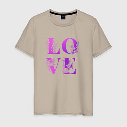 Мужская футболка Love Любовь цветы