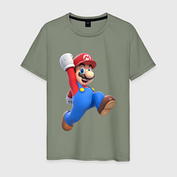Мужская футболка Марио прыгает