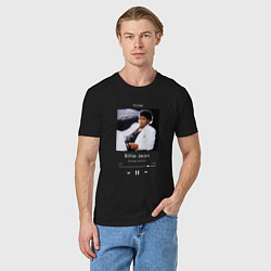 Футболка хлопковая мужская Майкл Джексон Billie Jean, цвет: черный — фото 2