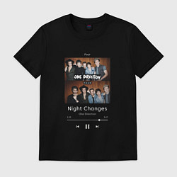 Футболка хлопковая мужская One direction Night Changes, цвет: черный