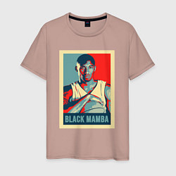 Футболка хлопковая мужская Black mamba poster, цвет: пыльно-розовый