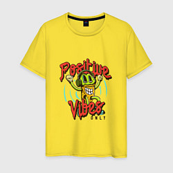Мужская футболка Positive vibes only phrase