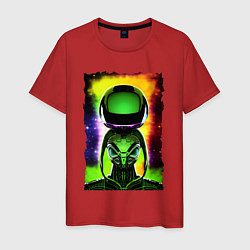 Мужская футболка Bizarre alien - neural network - neon glow