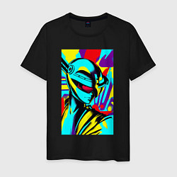 Мужская футболка Alien - neural network - pop art