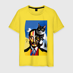 Мужская футболка Salvador Dali and his cat