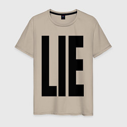 Мужская футболка Lie: большие вытянутые буквы