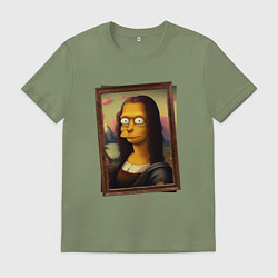 Футболка хлопковая мужская Mona Simpson, цвет: авокадо