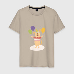 Мужская футболка Собака с шарами