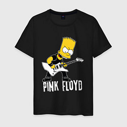 Мужская футболка Pink Floyd Барт Симпсон рокер