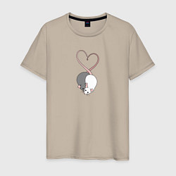 Мужская футболка Влюбленные мышки