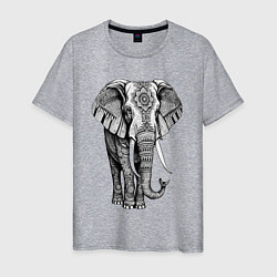 Мужская футболка Нарисованный слон