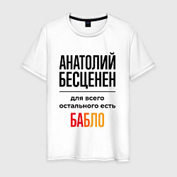 Мужская футболка Анатолий бесценен, для всего остального есть бабло