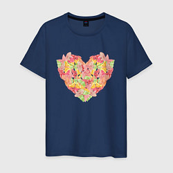 Мужская футболка Нежное сердце бабочки