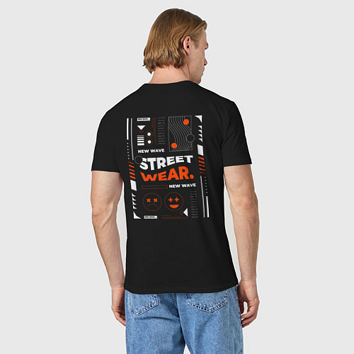 Мужская футболка Street wear / Черный – фото 4