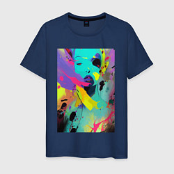 Мужская футболка Portrait of an unfamiliar girl - pop art