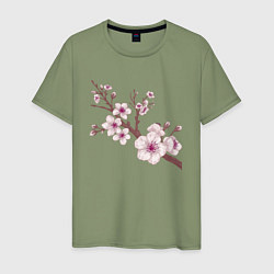 Мужская футболка Ветка сакуры - весна - Япония