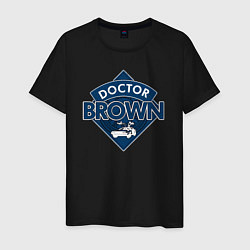 Футболка хлопковая мужская Doctor Brown, цвет: черный