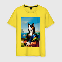 Мужская футболка A dog named Gioconda - humorous art