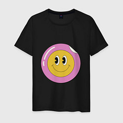 Мужская футболка Счастливый смайлик в стиле retro