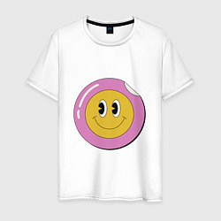 Мужская футболка Счастливый смайлик в стиле retro