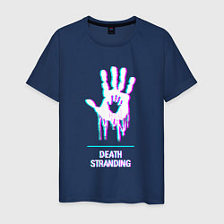 Мужская футболка Death Stranding в стиле glitch и баги графики