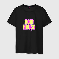 Мужская футболка Acid house стекающие буквы