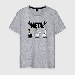 Мужская футболка Гуси metal