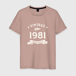 Мужская футболка Винтаж 1981, ограниченный выпуск
