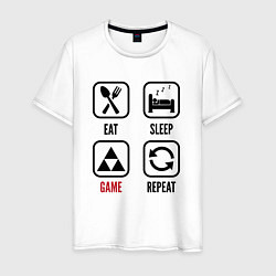 Мужская футболка Eat - sleep - Zelda - repeat