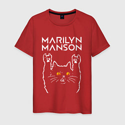 Мужская футболка Marilyn Manson rock cat