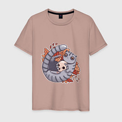 Мужская футболка Осенний котик-енотик