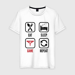 Мужская футболка Eat - sleep - The Last Of Us - repeat