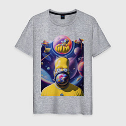 Мужская футболка Гомер Симпсон титан - поглотил планету