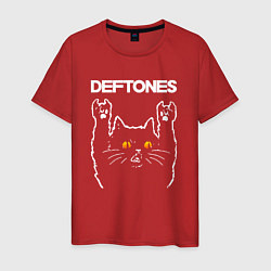 Мужская футболка Deftones rock cat