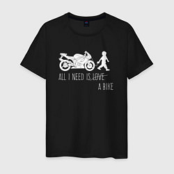 Мужская футболка Мотоцикл и любовь