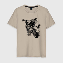 Мужская футболка Мотоцикл силуэт