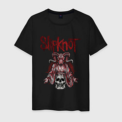 Мужская футболка Slipknot рогатый череп
