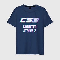Мужская футболка Counter Strike 2 в стиле glitch и баги графики