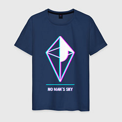 Мужская футболка No Mans Sky в стиле glitch и баги графики
