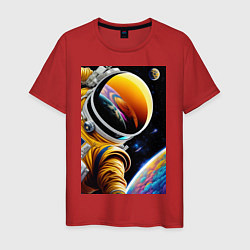Мужская футболка Космонавт на орбите