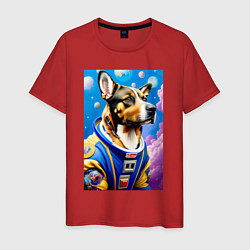 Мужская футболка Пёс бравый космонавт